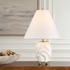 Uttermost Bora Accent Lamp-Swirled Matte White Ceramic with Brass Accents - 2 of 4