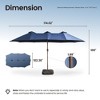 XIZZI 15FT Heavy-Duty Outdoor Market Umbrella W/Sandbags, Patio All-Weather Sandbag Umbrella (Standard/Upgraded/Flagship) - Dark Gray/Khaki/Dark Blue - 3 of 4