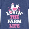 Girls' - Instant Message - Lovin The Farm Life Fitted Short Sleeve Graphic T-Shirt - 2 of 4