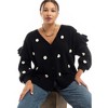 June + Vie by Roaman's Ruffle-Sleeve Cardigan - 4 of 4
