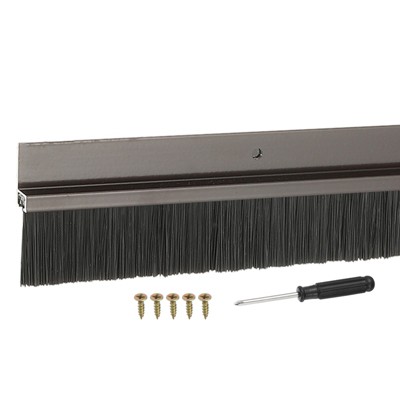 Unique Bargains Aluminum Alloy H-Shape Holder PP Bristle Rust-resistant Door Sweep 1 Pc