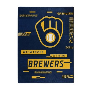 MLB Milwaukee Brewers Digitized 60 x 80 Raschel Throw Blanket - 1 of 4