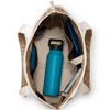 Lands' End Zip Top Long Handle Canvas Tote Bag - 2 of 4