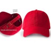 TIME HOLLOW Red Vintage Washed Dad Hat - 3 of 3
