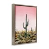 Stupell Industries Saguaro Glow Cactus Floating Frame Canvas Art - 2 of 4