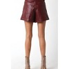 Women's Leather Shorts - OLIVACEOUS - 2 of 4