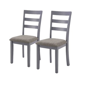 Syemin Dining Chairs Farmhouse Style Dining Chairs Set of 2, Wooden Kitchen Chairs, Modern Counter Height Bar Stools, Brown, 17.13"*21.85"*38.07" - 1 of 4