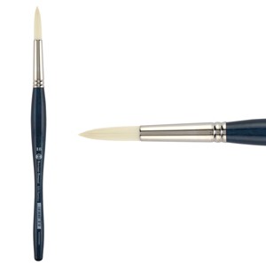 Borciani e Bonazzi Unico Bianco Synthetic Series 830 Paint Brush, Round 18 - Acrylic, Oil, Gel, Impasso Painting - Ergonomic Handle, Cruelty-Free, - 1 of 4