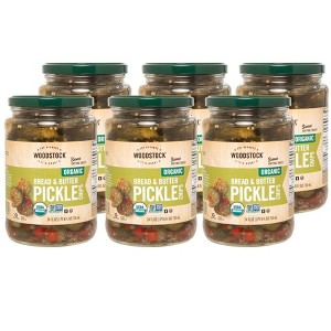Woodstock Foods Organic Bread and Butter Pickle Chips - Case of 6/24 oz - 1 of 4