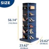 QingMoon Rotating Shoe Rack, 6-Tier Shoe Display Tower, Lazy Susan Shoe Organizer, Freestanding Vertical Storage for Living Room, Entryway - 4 of 4