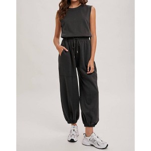 Women's Jumpin Into Spring Athleisure Jumpsuit - BluIvy L - 1 of 4