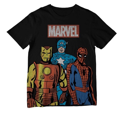 Marvel Men's Big & Tall Comic Graphic Tee - 4xl, Black : Target