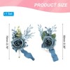 Unique Bargains Rose Corsage and Boutonnieres Set For Party Wedding Flowers Pin 2.76 Inch 2 Pcs - 2 of 4