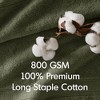 100% Cotton Solid Color Heavyweight Bath Towel Set, Anti-Microbial Certified Highly Absorbent Plushy Bath Towel - 3 of 4