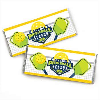 Big Dot of Happiness Let’s Rally - Pickleball - Candy Bar Wrapper Birthday or Retirement Party Favors - Set of 24