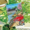 Spring Covered Bridge House Flag Pickup Truck 28" x 40" Briarwood Lane - 4 of 4