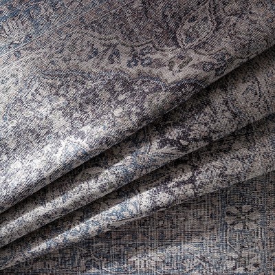 Colin Light Blue Chenille 6'7"x9' Easy-Care Rectangular Rug