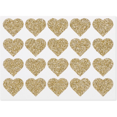 Valentines Day Foam Stickers, Glitter Foam Heart Sticker