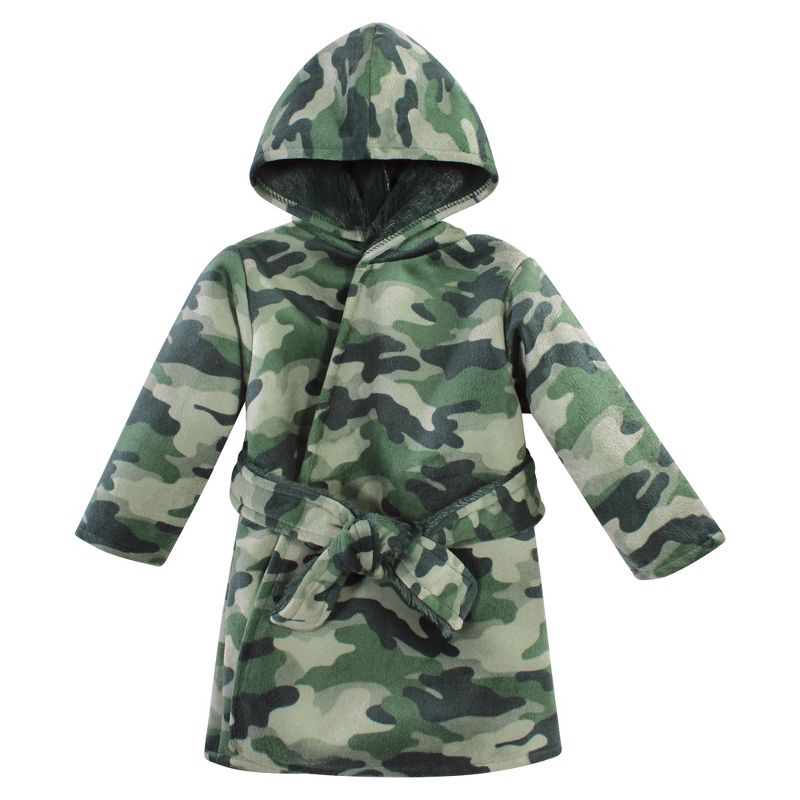 Hudson Baby Mink with Faux Fur Lining Pool and Beach Robe Cover-ups, Camo, 1 of 3