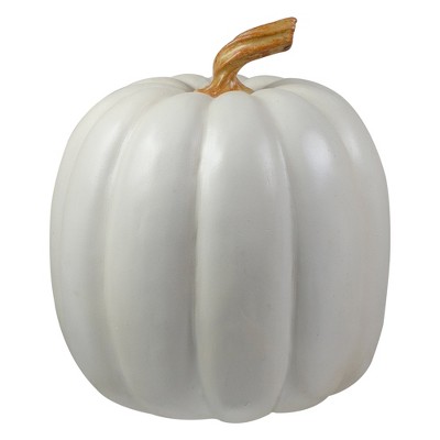 Northlight 8" White Pumpkin Autumn Harvest Tabletop Decoration