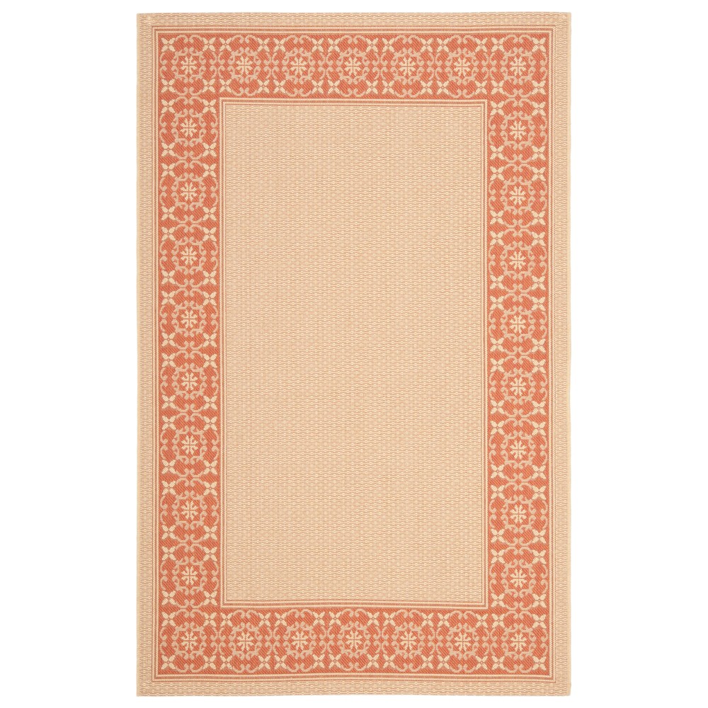 4'X5'7in Rectangle Eve Patio Rug Cream/Terracotta - Safavieh