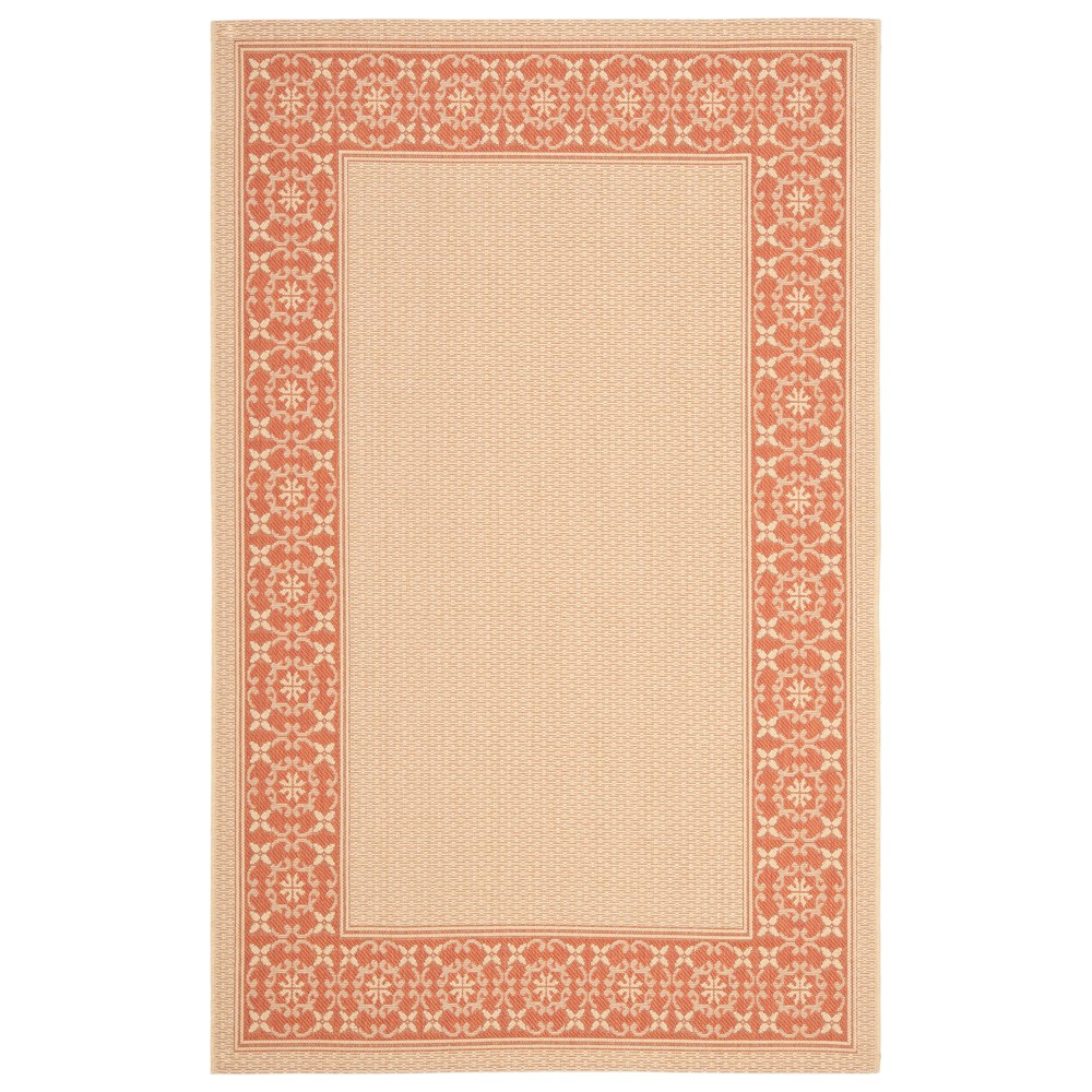 4'X5'7in Rectangle Eve Patio Rug Cream/Terracotta - Safavieh