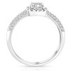 Pompeii3 1ct Cushion Halo Round Diamond Pave Engagement Ring 10k White Gold - 3 of 4