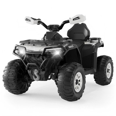 12V Electric Ride on Toys with Remote Control, Kids ATV with LED & Bluetooth, Dual 45W Motors & 3 Speed Electric Car for Kids