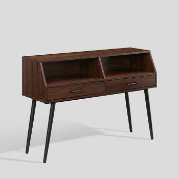 Modern 2 Drawer Angled Console Table - Saracina Home