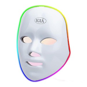 IGIA Re-GEN LED Light Therapy Facial Mask – Rejuvenates Skin, Reduces Wrinkles & Acne, 7-Color Light Settings, USB Rechargeable - 1 of 4