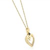 Pompeii3 Diamond Sapphire Heart Pendant Yellow White or Rose Gold Designer Veronica Wu - 2 of 4