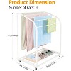44" Tall Pool Towel Rack Outdoor with Wheels, Towel Drying Rack, 5 Tier Freestanding Organizer for Bathroom & Patio, Heavy-Duty Storage Rack - 3 of 4
