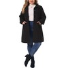 Agnes Orinda Women's Plus Size Single Breasted Long Sleeve Fleece Warm Overcoats - 2 of 4