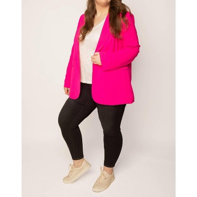 Women's BUTTON FRONT BLAZER - GEEGEE
