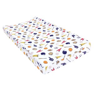 Hudson Baby Infant Boy Changing Pad Cover, Sports Fan, One Size - 1 of 2