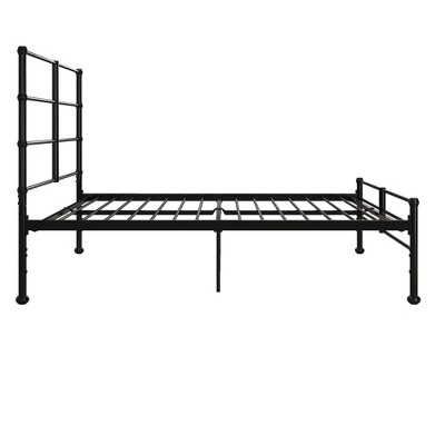 Full Black Metal Platform Bed Frame with Adjustable Heights
