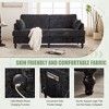 Okak Modern Chenille 2-Seater Loveseat Sofa with 2 Pillows & Sturdy Soild Wood Feets,Upholstered Armchair Sofa Couch for Living Room - 4 of 4
