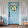 Northlight Peony, Rose and Mixed Foliage Artificial Spring Wreath - 20" - 3 of 4
