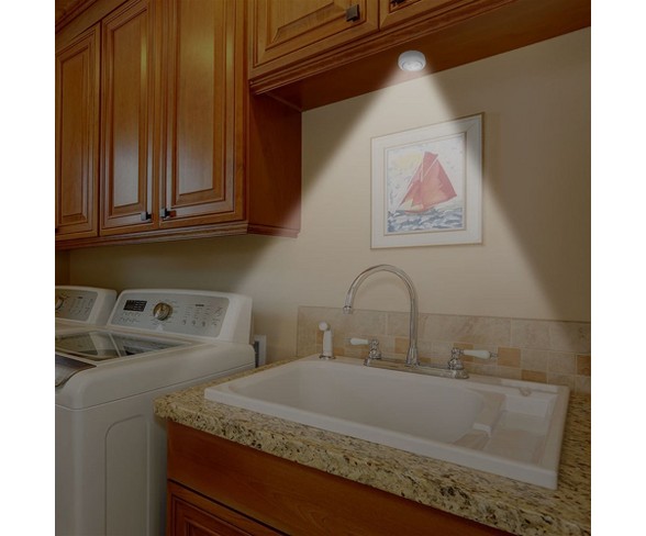 Brilliant Evolution 2pk Wireless LED Under Cabinet Puck Light