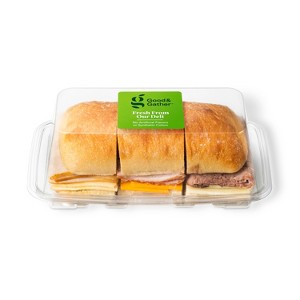 Ciabatta Sliders Trio with Turkey, Ham & Roast Beef - 7oz - Good & Gather™ - 1 of 3