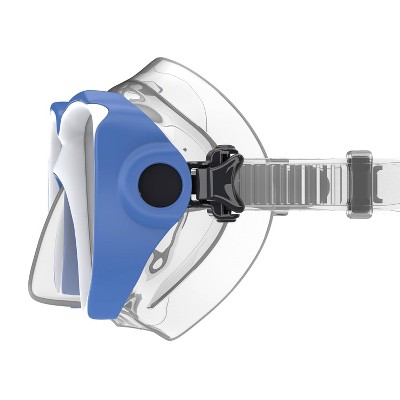 Speedo Adult Mask Snorkel and Fin Set - Blue/White