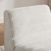 PAGED Velvet Accent Chair Armless Living Room Chairs Modern Upholstered Reading Chair with Metal Legs for Living Room - 3 of 4