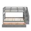 NicBex Stairway Twin Over Twin Loft and Bunk Bed with Three Drawers for Bedroom,Dorm,with Safety Guardrails,for Kids Teens Adults - 4 of 4