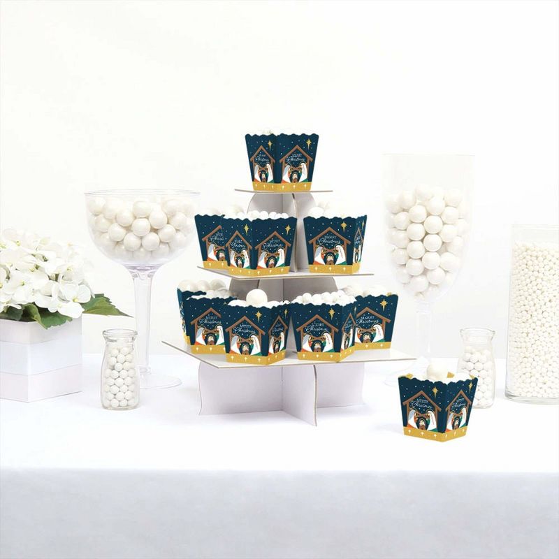 Big Dot of Happiness Holy Nativity - Party Mini Favor Boxes - Manger Scene Religious Christmas Treat Candy Boxes - Set of 12, 3 of 6