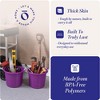 Homz 17-Gallon Indoor Outdoor Storage Bucket with Rope Handles for Sports Equipment, Party Cooler, Gardening, Toys and Laundry, Orchid Purple (4 Pack) - 3 of 4