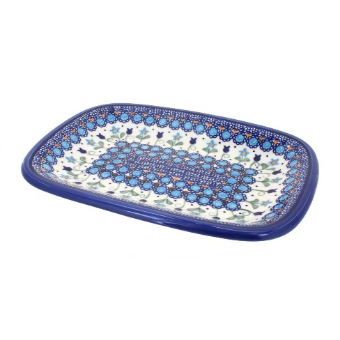 Blue Rose Polish Pottery Savannah Small Rectangular Serving Platter ...