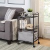 SunnyPoint Minimalist Style 3 Tier Utility Rolling Shelf Cart Black (YP-3TC-B) - 2 of 4