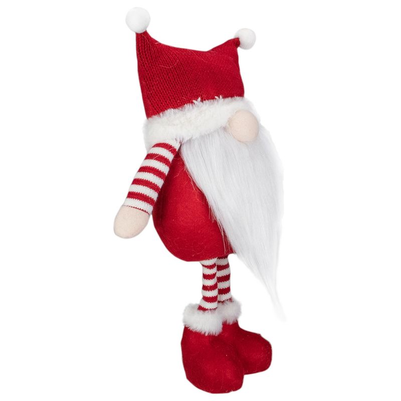 Northlight 18.5" Plush Red and White Standing Tabletop Gnome Christmas Decoration, 4 of 6