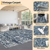 Area Rug 5x7 Washable Area Rug, Low Pile Vintage Floor Carpet, Foldable Thin Rug, Non-Slip Accent Rug, Indoor Distressed Floral Print Rug for Bedroom - 3 of 4