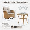 Gymojoy Outdoor Patio Wicker Swivel Chair Glider Chair Table with Removable Cushions - 2 of 4